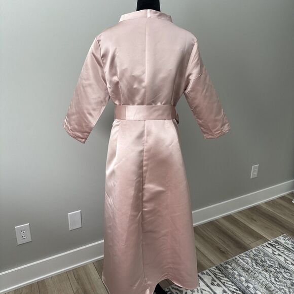 NWT Women's Midi sz 16/18 Dress Wedding Formal Party Stand Collar Satin MSRP$85 - Picture 3 of 14